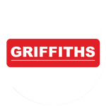 Alun Griffiths logo in white circle