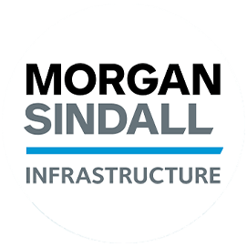 Morgan Sindall Infrastructure logo in a white circle