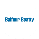 Balfour Beatty blue logo in white circle