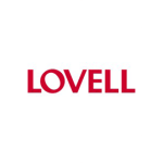Lovell logo in white circle