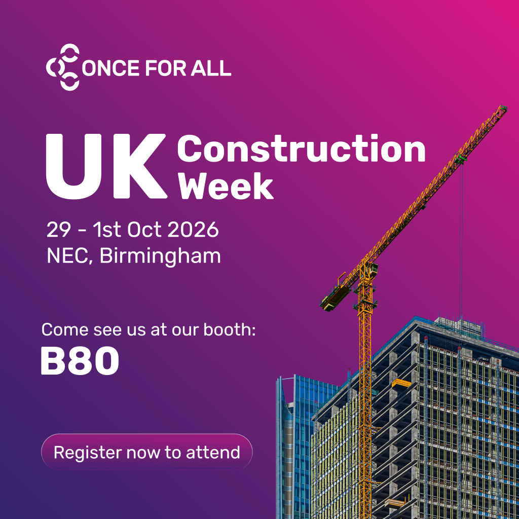graphic tile outlining key information for UK Construction Week: 29 - 1st October at NEC, Birmingham