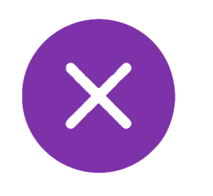 Purple X Icon